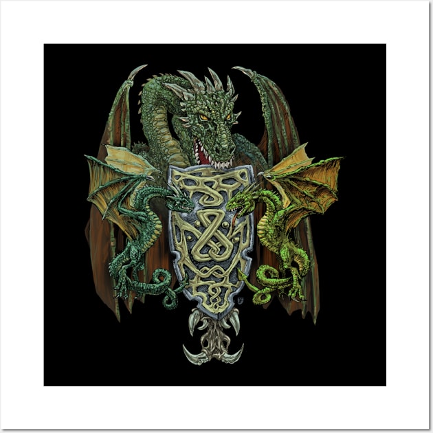 Dragon Crest Wall Art by justas_vebra